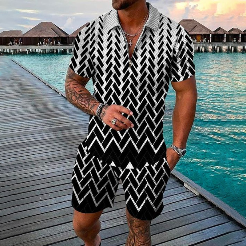 Mens Fashion Workwear - 3D Print Nationality Style Men's Short