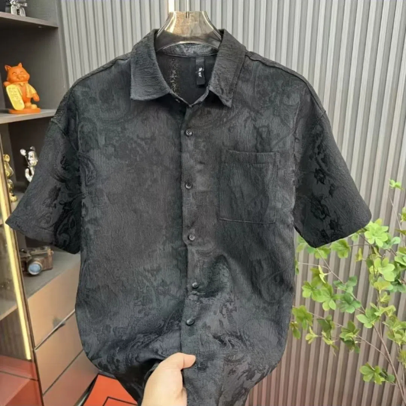 Men'S Fashion Light Jacket - Summer High-quality Chinese Style Short-sleeved Shirt