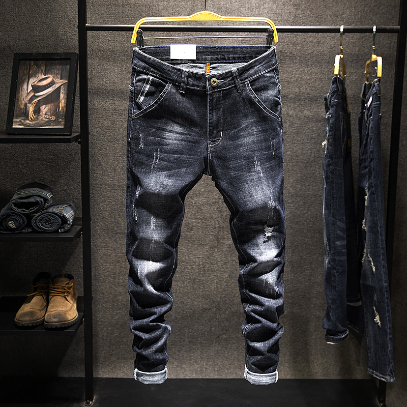 Men'S Fashion Jeans 2025 - 2025 Summer New Ripped Jeans Men