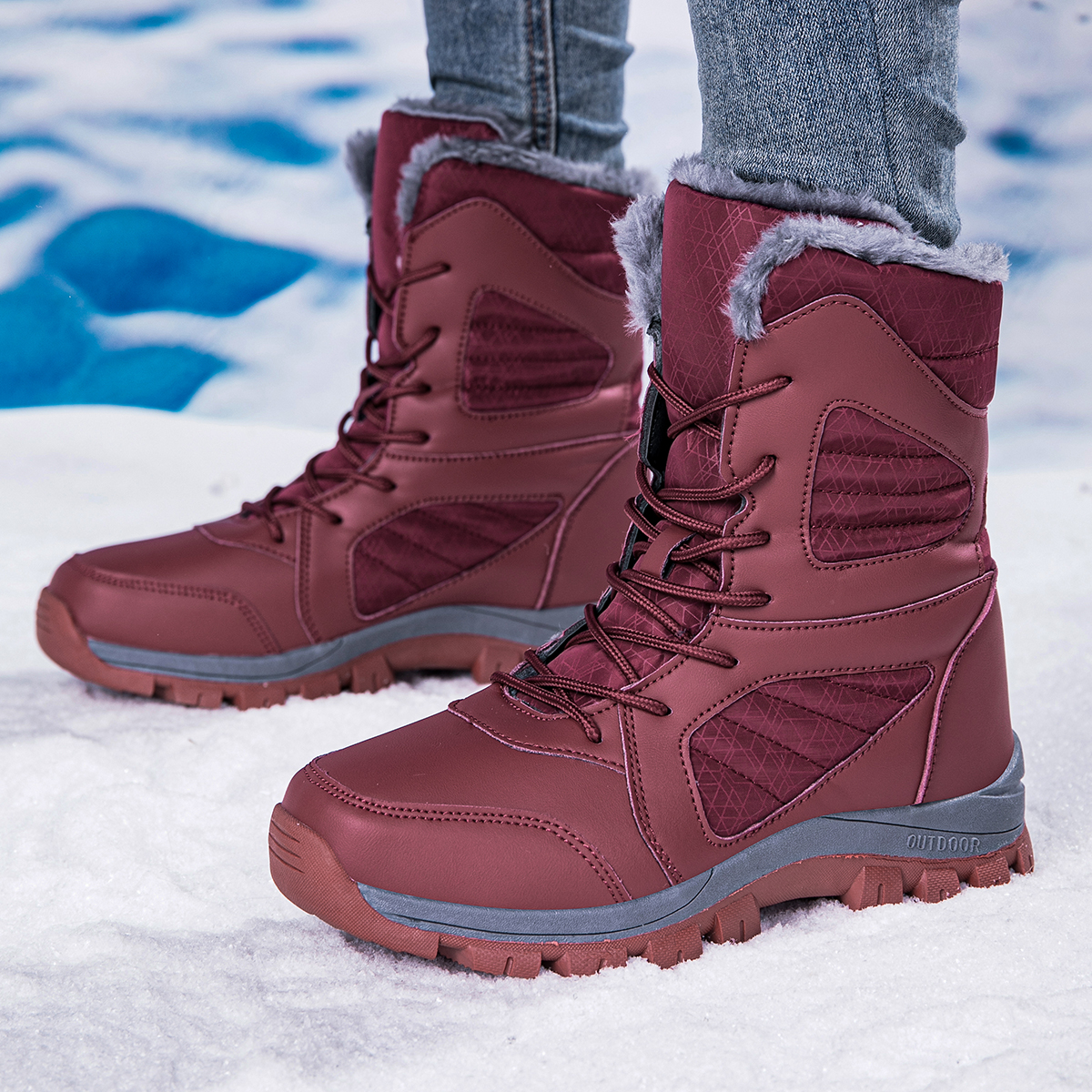 Mens Fashion Australia - Couple 2025 Winter Snow Boots for