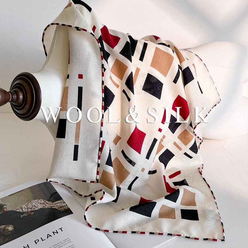 Men Scarf Wool - 30% Silk 70% Wool Women's Scarf