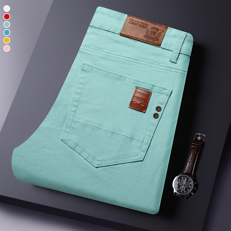 Men'S Fashion Jeans 2025 - 2025 Autumn Men's Elastic Colorful Jeans
