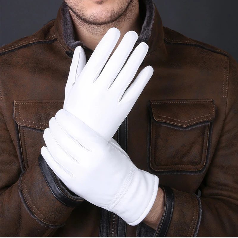 2025 Winter Genuine Leather Wh - Men'S Fashion Gloves ulasan dan harga