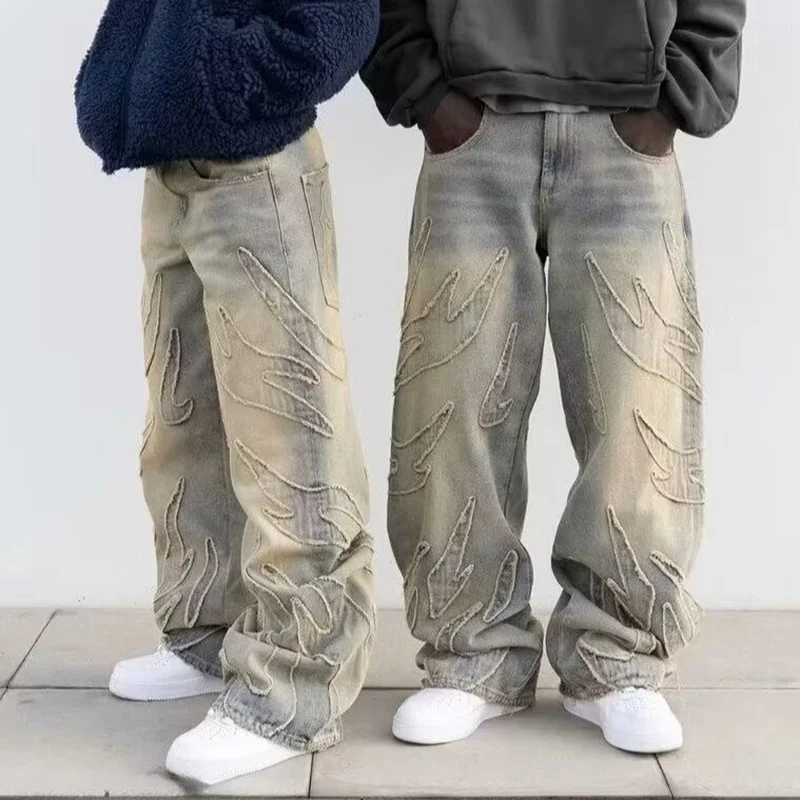 Street Gothic Retro High Waist - Men'S Fashion Jeans 2025 ulasan dan harga