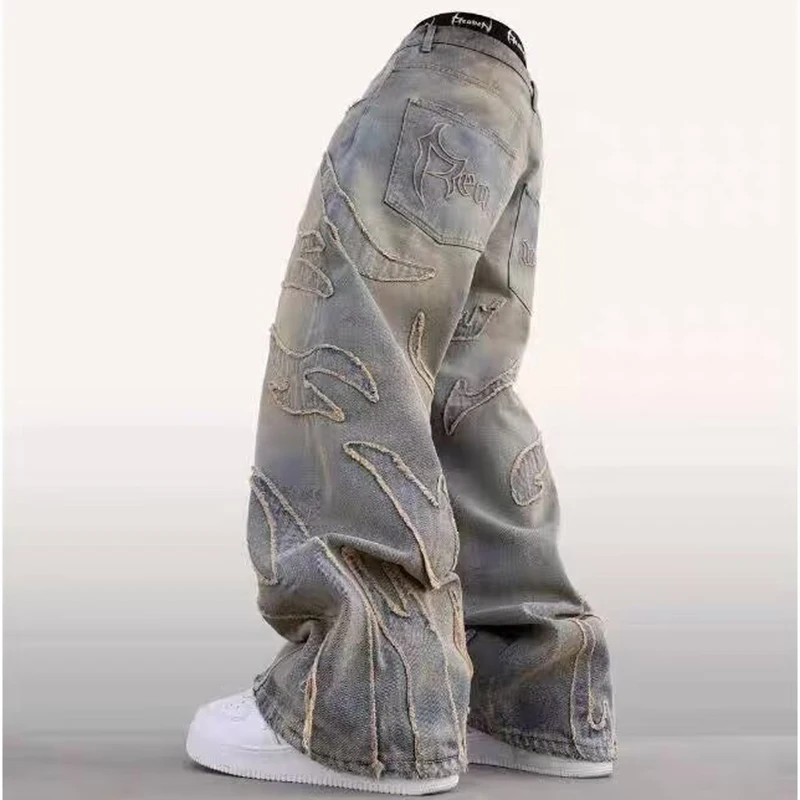 Street Gothic Retro High Waist - Men'S Fashion Jeans 2025 ulasan dan harga