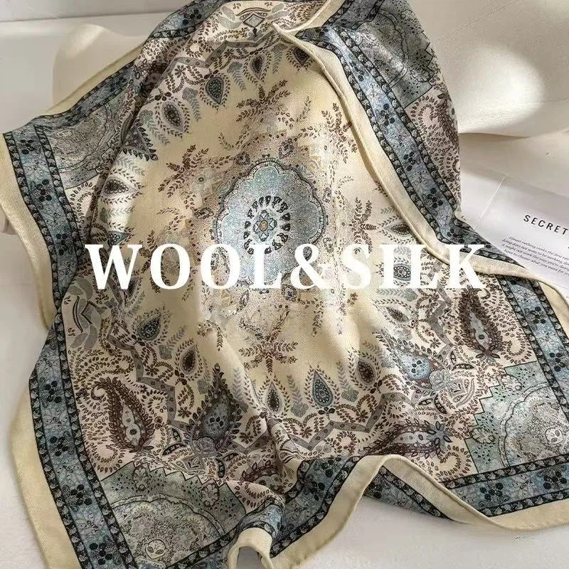 70% Wool 30% Silk Scarves Ladi - Men Scarf Wool ulasan dan harga
