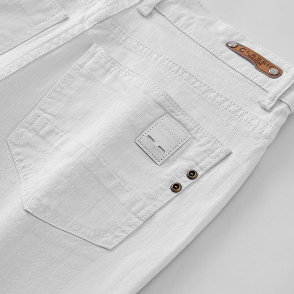 Men White Jeans Elasticity Str - Men'S Fashion For 70 Year Old ulasan dan harga