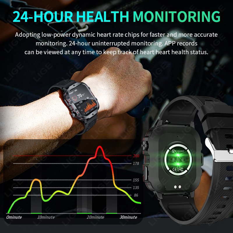 LIGE 2026 Men's Smart Watch Mi - Men'S Fashion Week 2026 ulasan dan harga