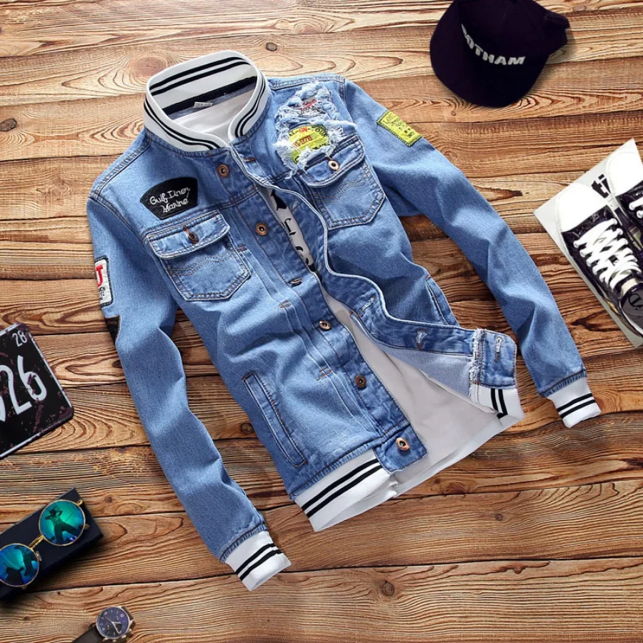 New 2026 Men's Denim Jackets F - Men'S Fashion Overalls ulasan dan harga