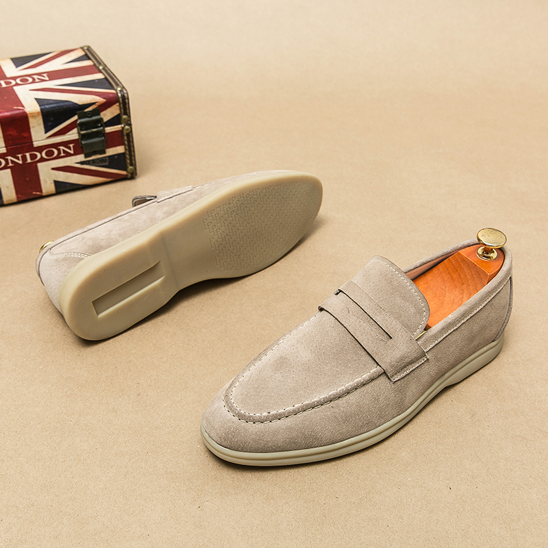 Men's Luxury Brand Genuine Lea - Suede Loafers Men ulasan dan harga