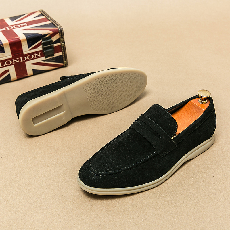 Men's Luxury Brand Genuine Lea - Suede Loafers Men ulasan dan harga