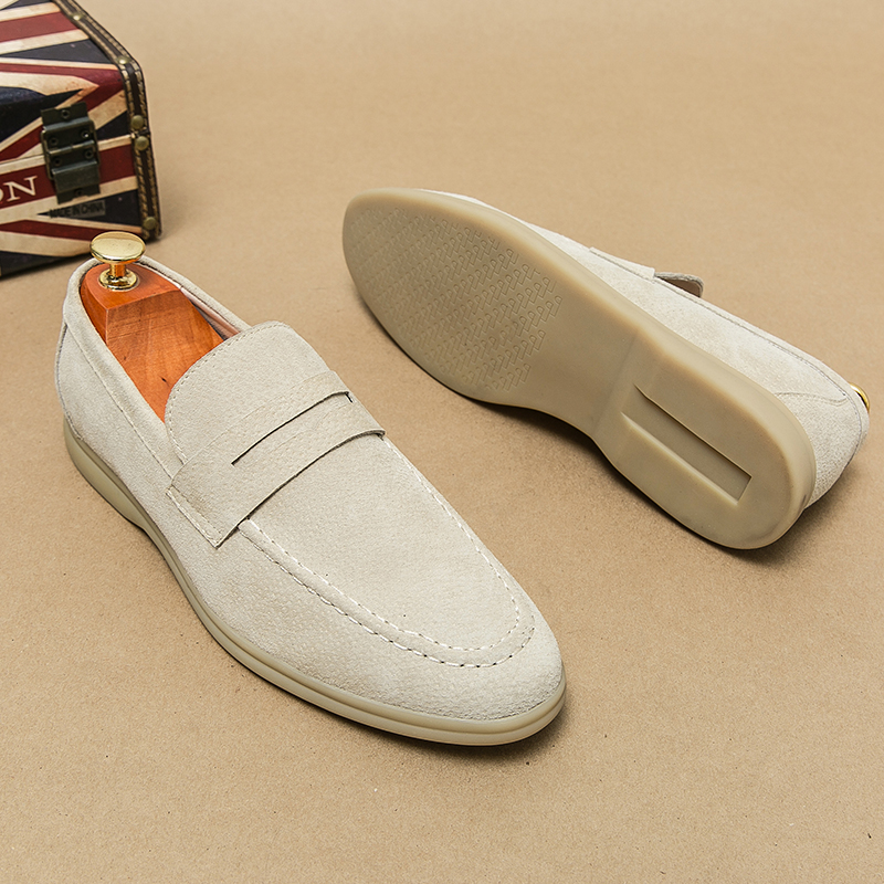 Men's Luxury Brand Genuine Lea - Suede Loafers Men ulasan dan harga