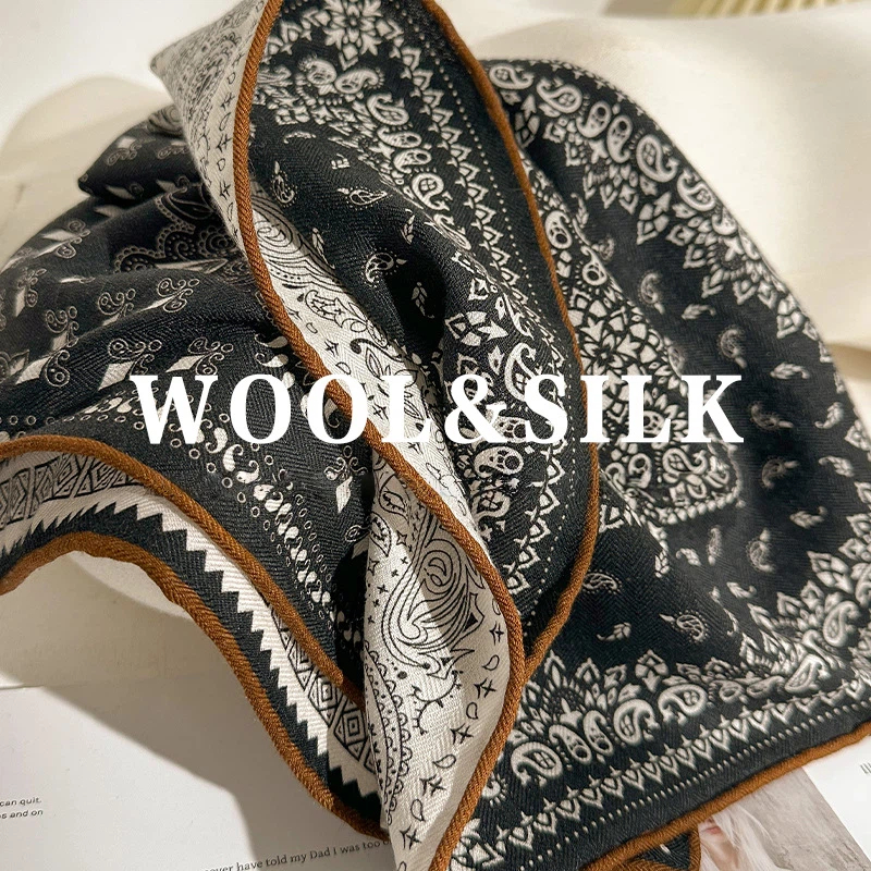2026 Winter Luxury Designer Sc - Men Scarf Wool ulasan dan harga