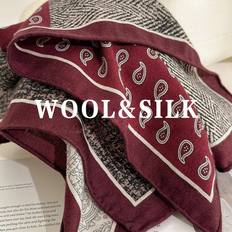 2026 Winter Luxury Designer Sc - Men Scarf Wool ulasan dan harga