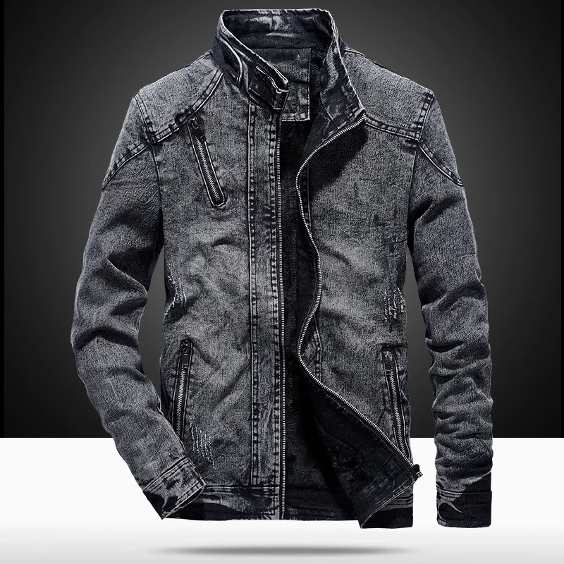 Men's Denim Jacket Korean Fash - Men'S Fashion Light Jacket ulasan dan harga