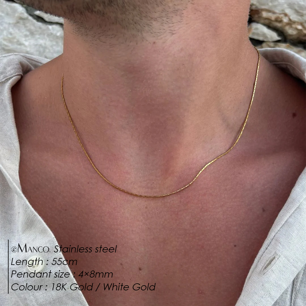 EManco New Wire Chain Necklace - Men'S Fashion For 70 Year Old ulasan dan harga