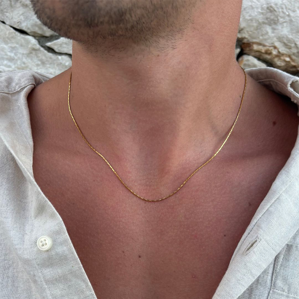 EManco New Wire Chain Necklace - Men'S Fashion For 70 Year Old ulasan dan harga
