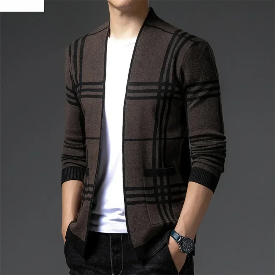 Men's Fashion Knitted Cardigan - Mens Fashion Blazer ulasan dan harga