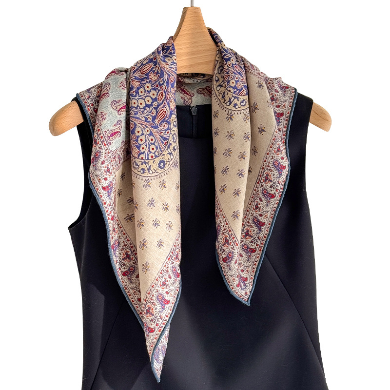 70% wool 30% Real Silk Scarf f - Men Scarf Wool ulasan dan harga