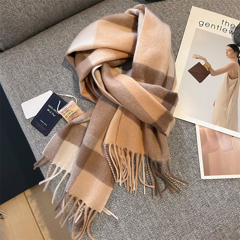 Winter 100% Merino Wool Scarf  - Men Scarf Wool ulasan dan harga