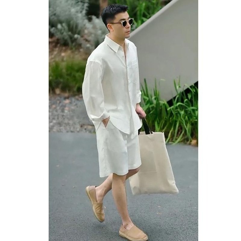 Summer Casual Set Lyocell Line - Men'S Fashion For 2026 ulasan dan harga