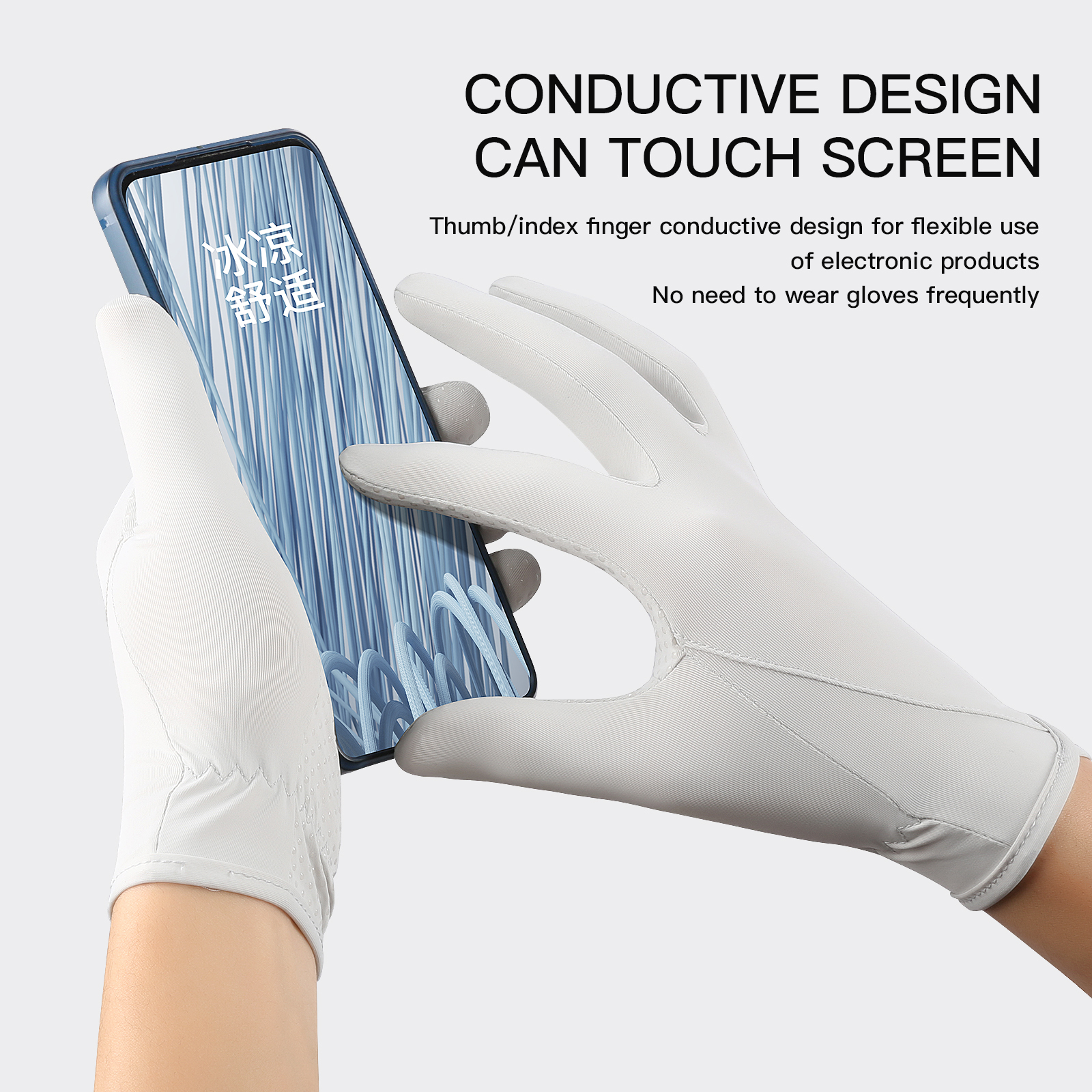 Sunscreen gloves Thin Ice Silk - Men'S Fashion Gloves ulasan dan harga