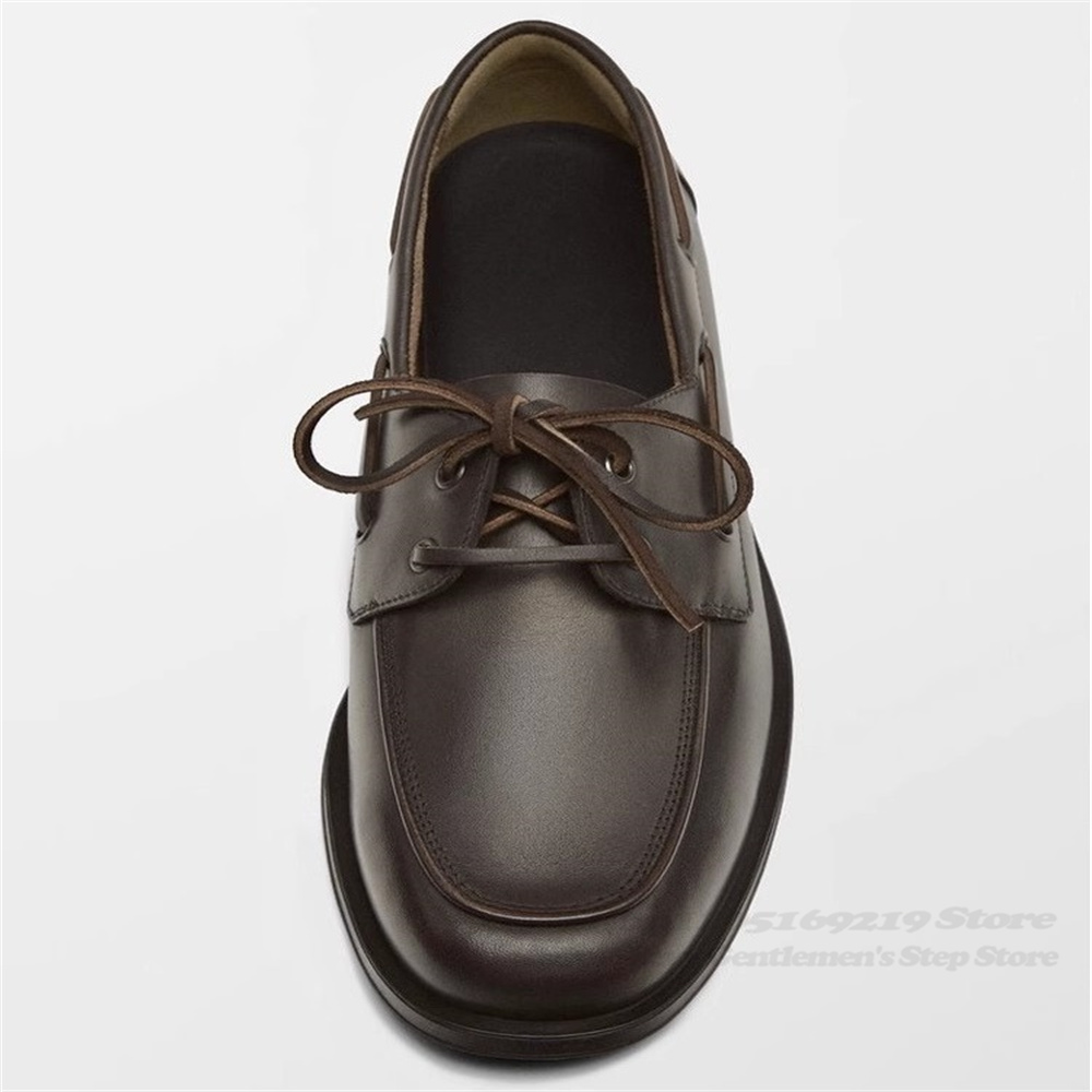 Brown Cowhide Loafers Autumn N - Suede Loafers Men ulasan dan harga