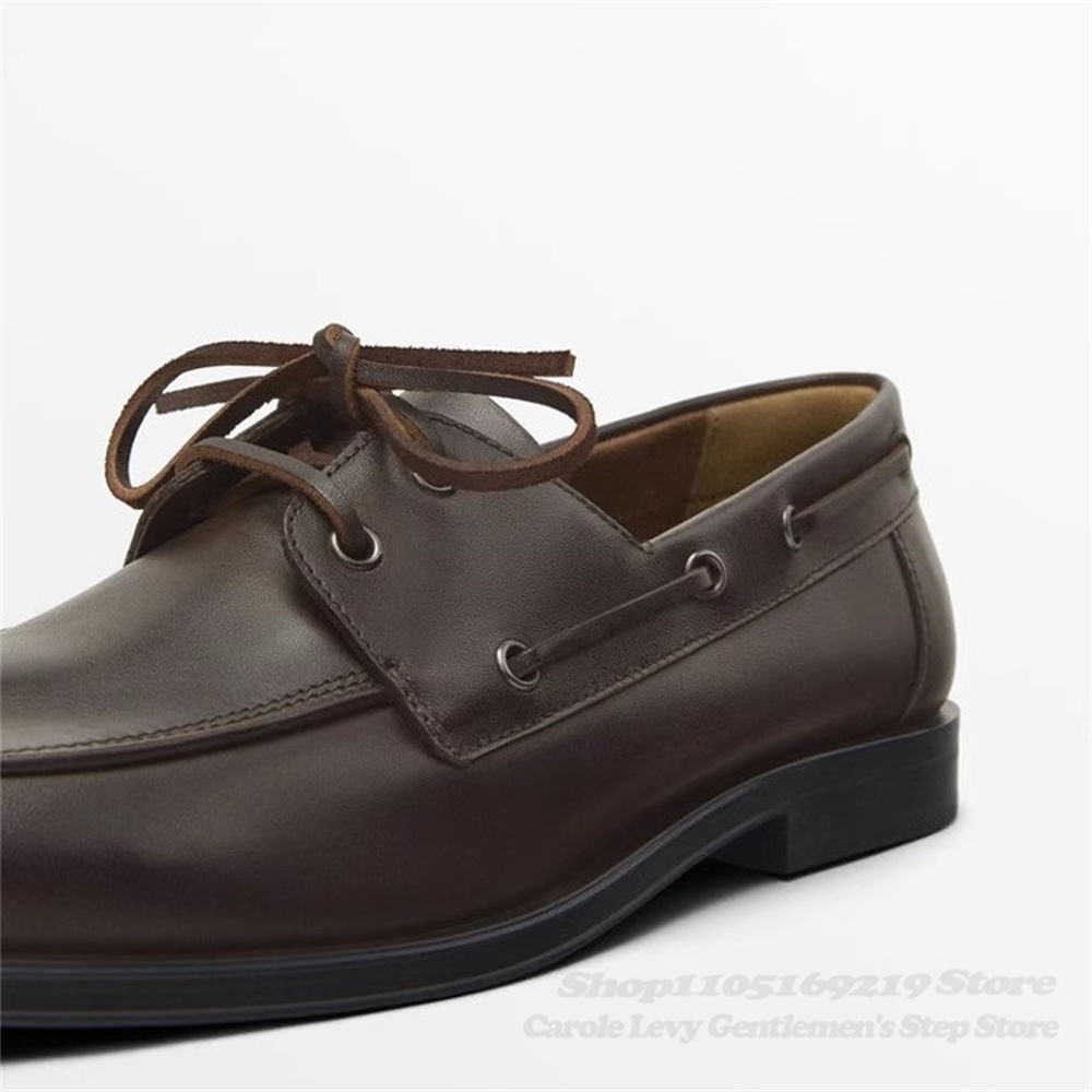 Brown Cowhide Loafers Autumn N - Suede Loafers Men ulasan dan harga