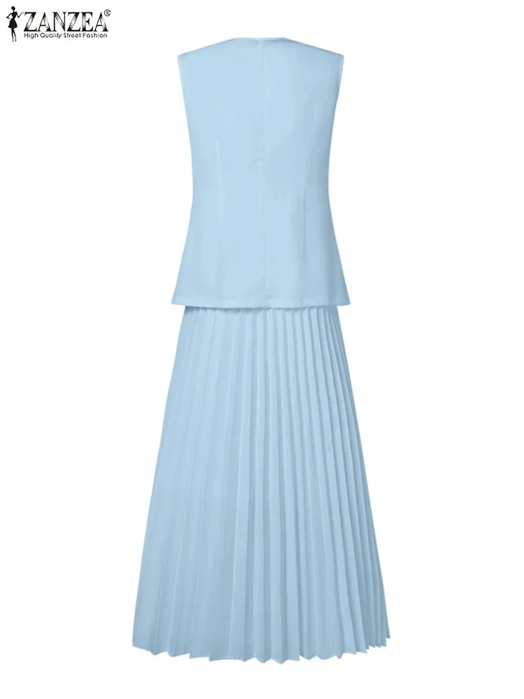 ZANZEA Summer 2PCS Dress Sets  - Men'S Fashion Line ulasan dan harga