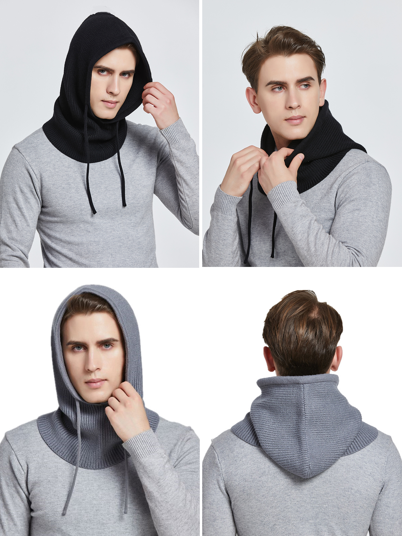 Knitted Wool Balaclava Skullie - Men Scarf Wool ulasan dan harga