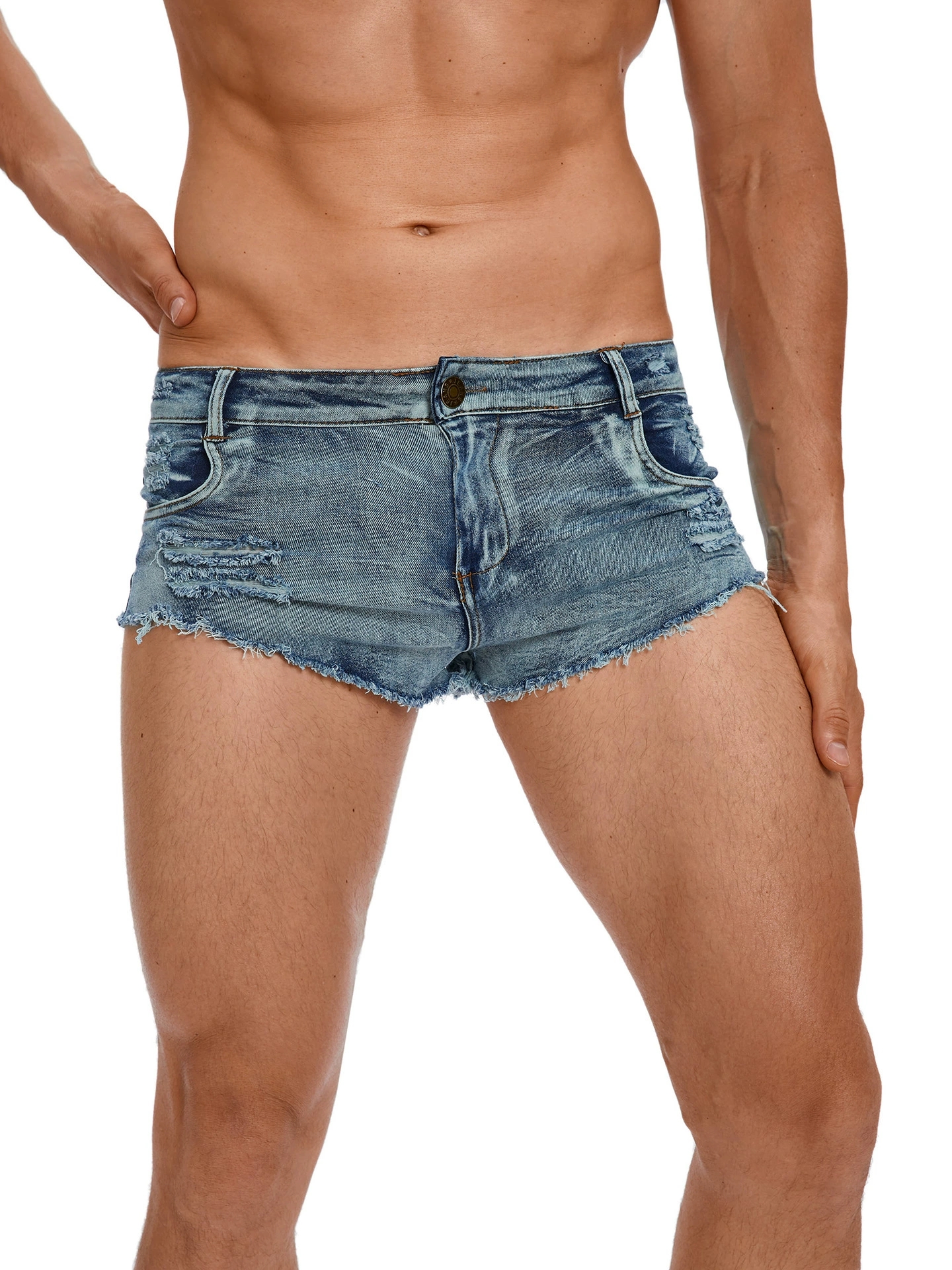Men's Tight Low Waist Jeans Sh - Men'S Fashion Overalls ulasan dan harga