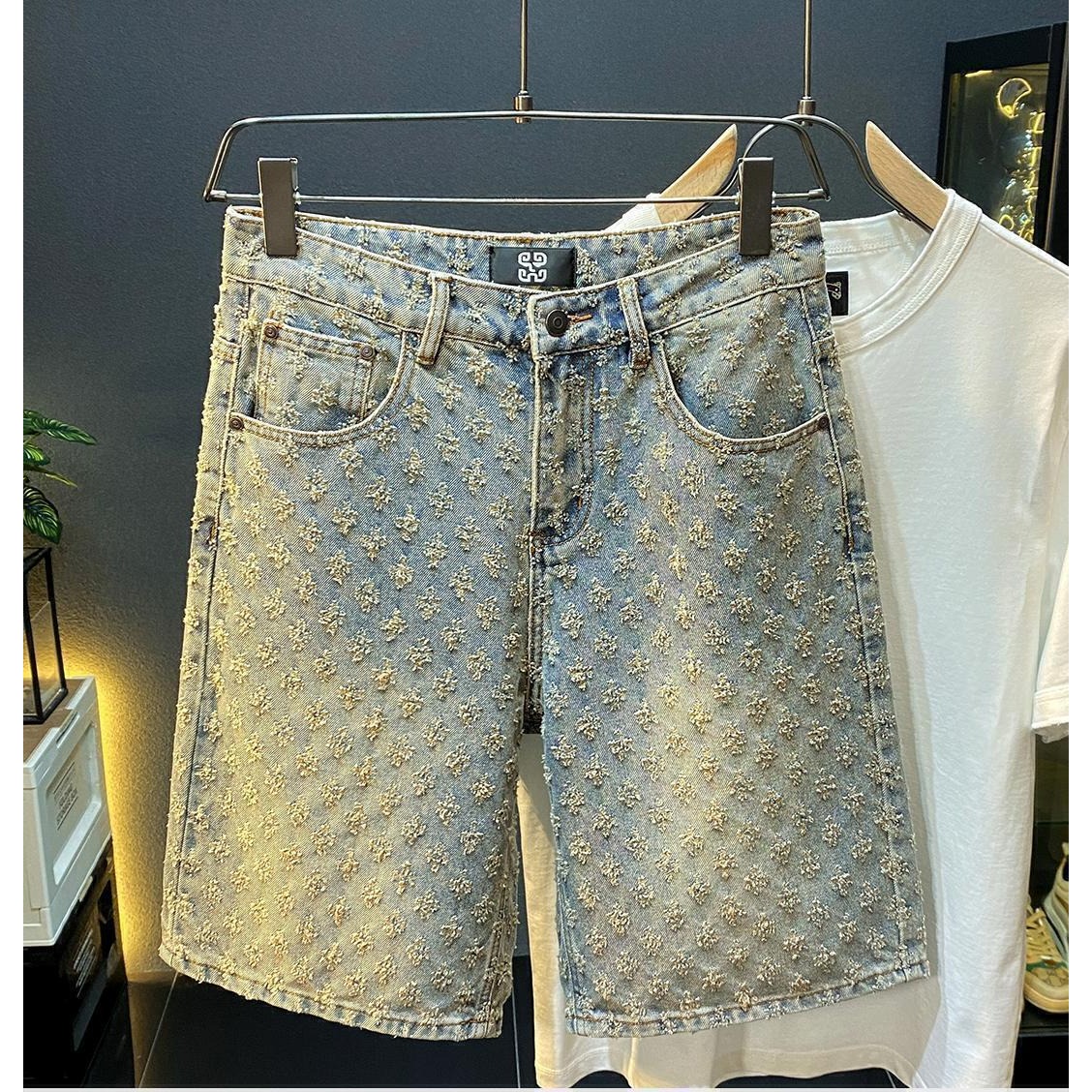 Summer High Street Denim Short - Men'S Fashion Overalls ulasan dan harga