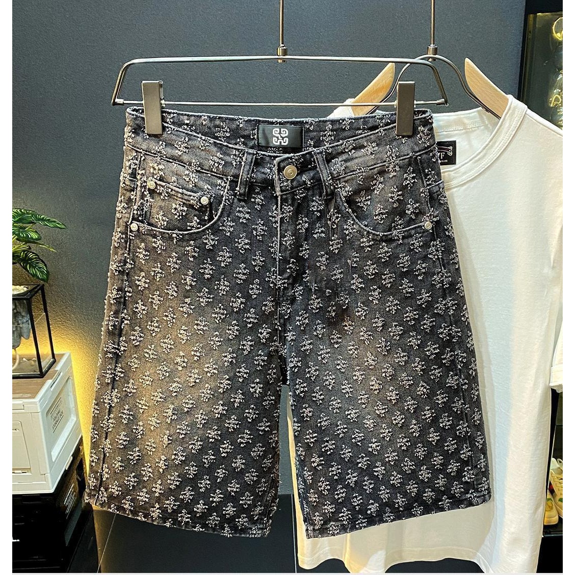 Summer High Street Denim Short - Men'S Fashion Overalls ulasan dan harga