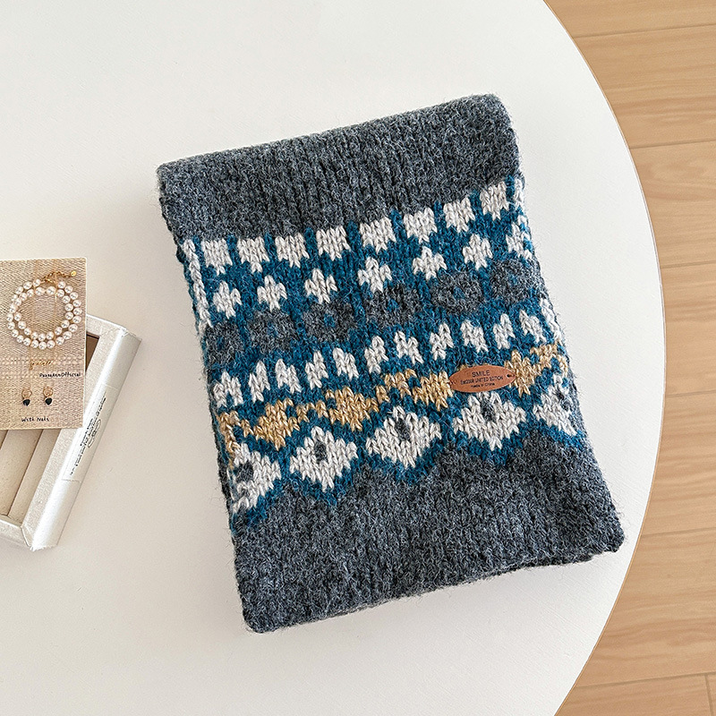 jacquard knitting scarf for wo - Men Scarf Wool ulasan dan harga
