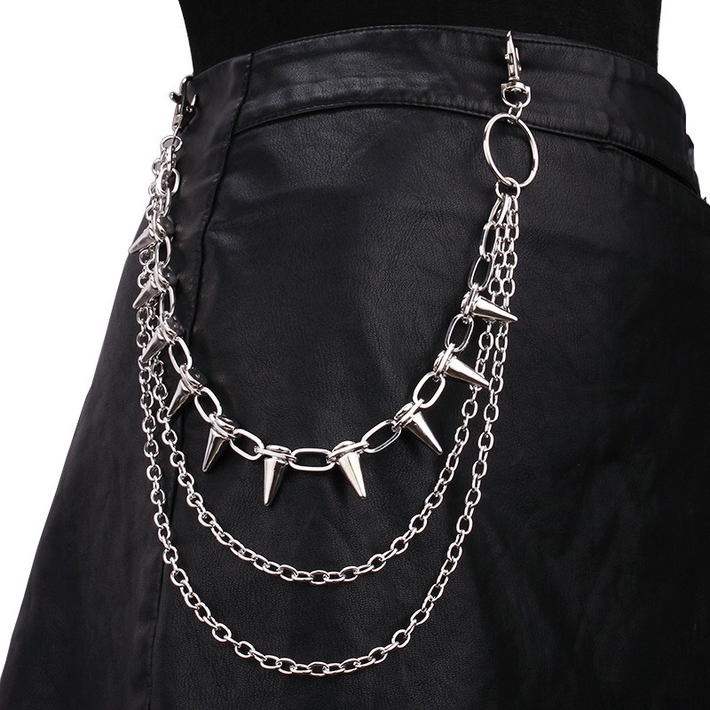 Hip Hop Punk Rock Metal Pants  - Men'S Fashion Overalls ulasan dan harga