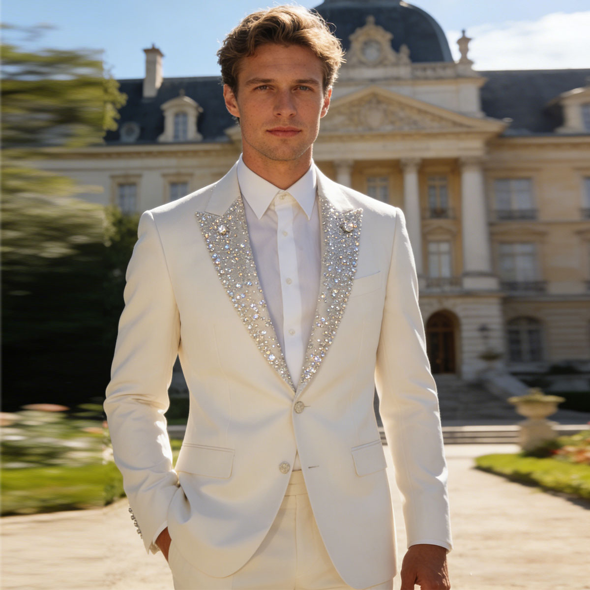 Customized Fashion Ornament Cr - Mens Fashion Blazer ulasan dan harga