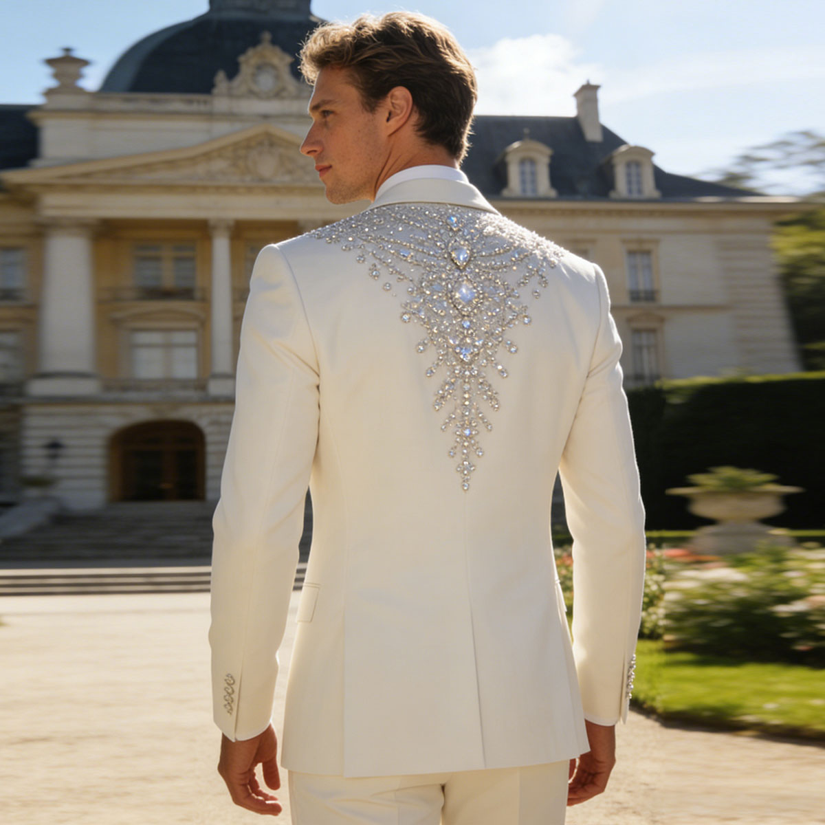 Customized Fashion Ornament Cr - Mens Fashion Blazer ulasan dan harga