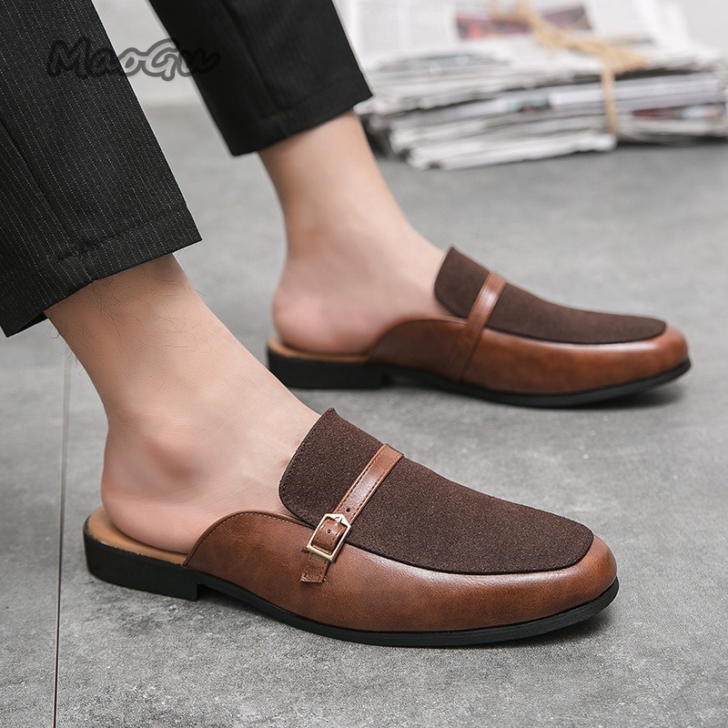 Men's Pantuflas Faux Leather & - Suede Loafers Men ulasan dan harga