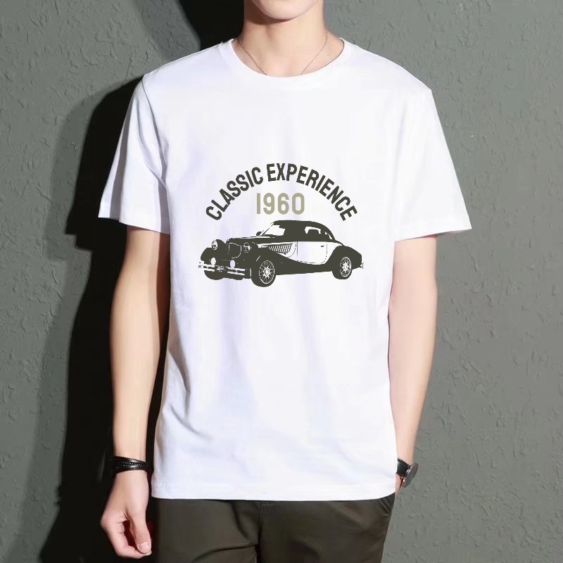 Men's Black Round-Neck Short-S - Men'S Fashion 1960S ulasan dan harga