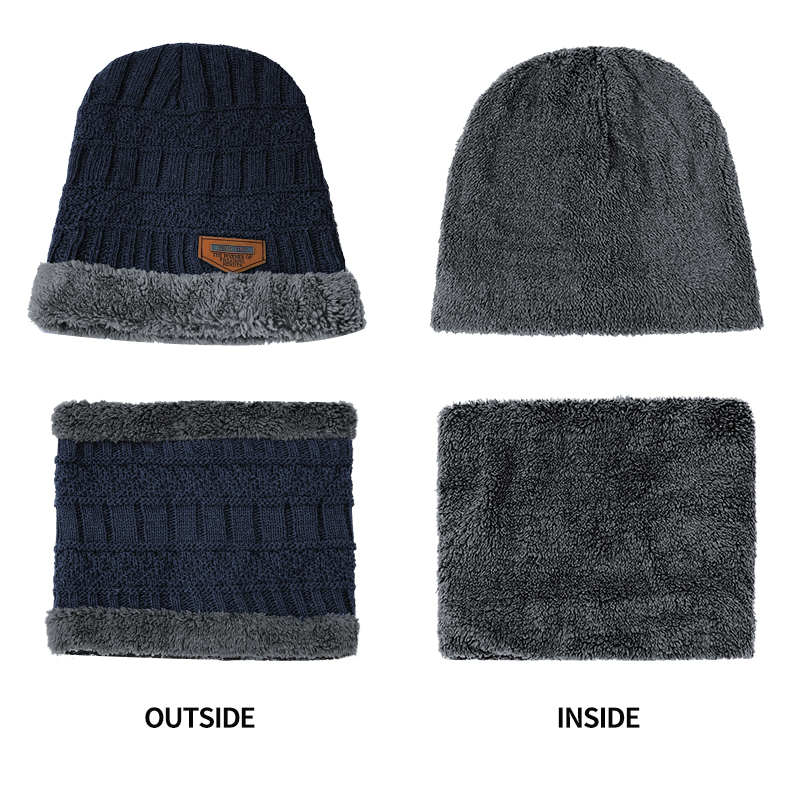 New Winter Beanie Hat for Men  - Men Scarf Wool ulasan dan harga