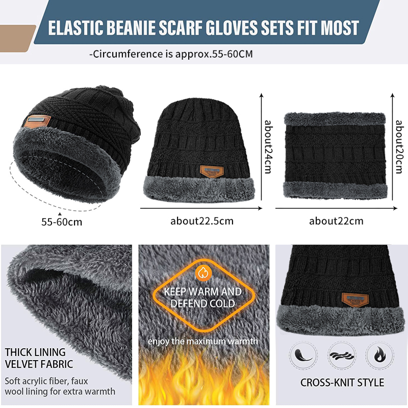 New Winter Beanie Hat for Men  - Men Scarf Wool ulasan dan harga