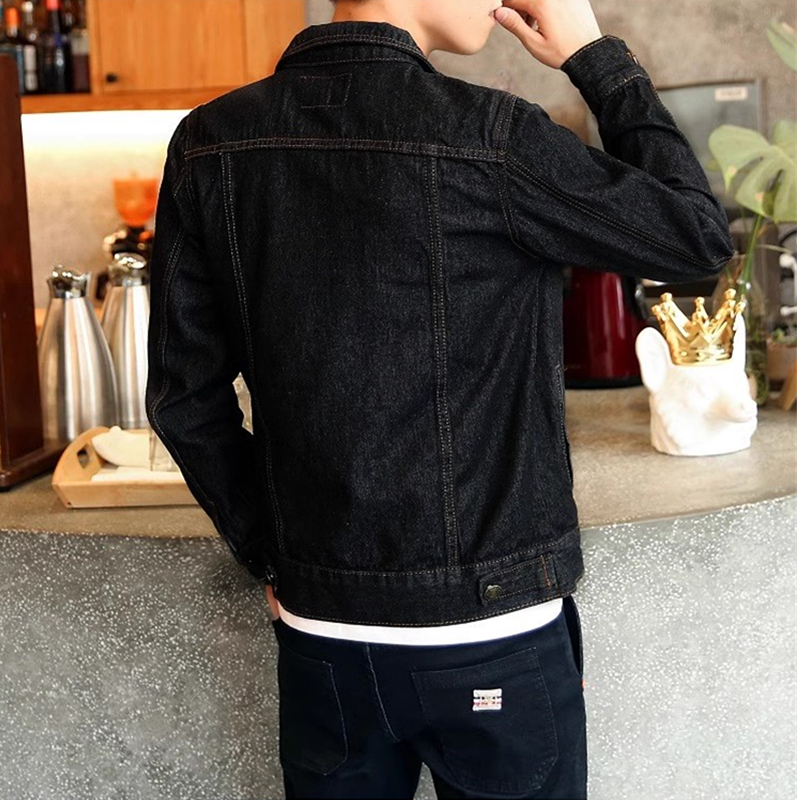 2026 Men Black Denim Jacket, S - Men'S Fashion Light Jacket ulasan dan harga