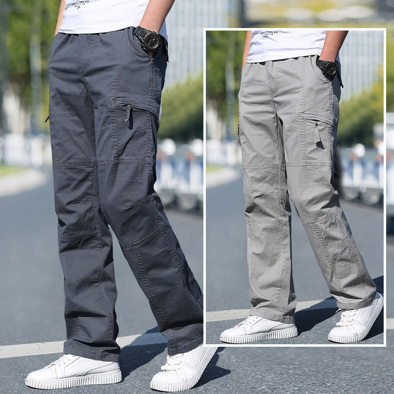 Cotton Cargo Trousers Men Work - Men'S Fashion Overalls ulasan dan harga