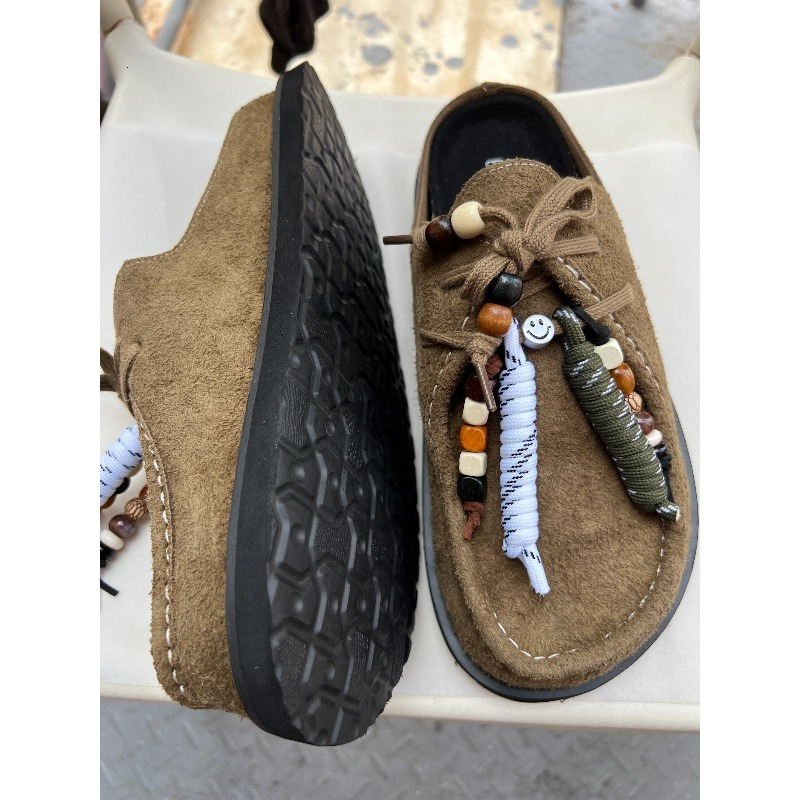 Women Men Clogs Cow Suede Leat - Suede Loafers Men ulasan dan harga