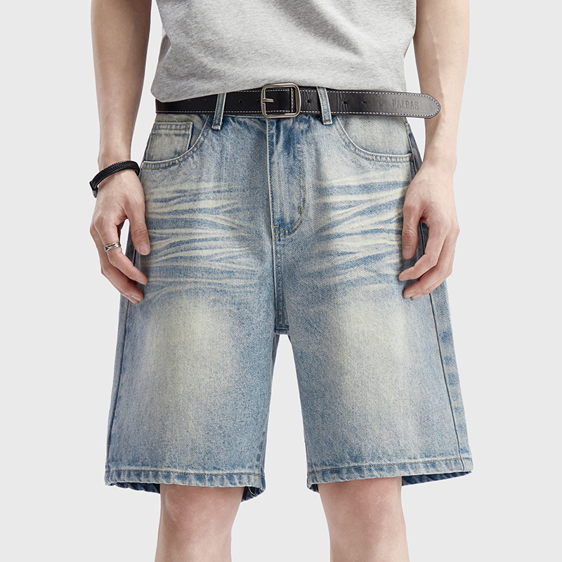 Vintage Washed Denim Shorts Me - Men'S Fashion Overalls ulasan dan harga