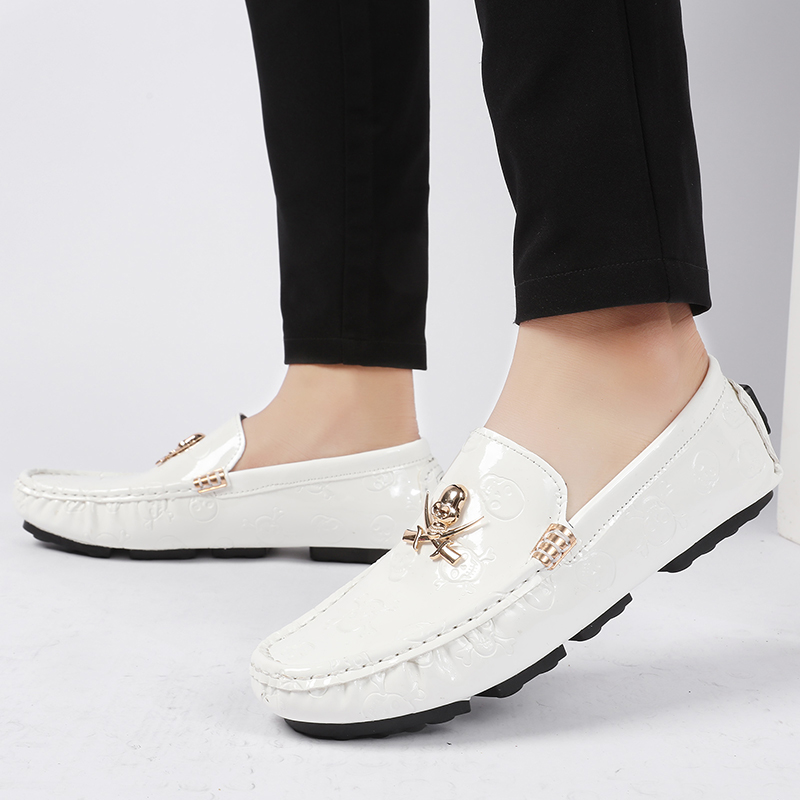 Men Quality Shoes Shine Skull  - Suede Loafers Men ulasan dan harga