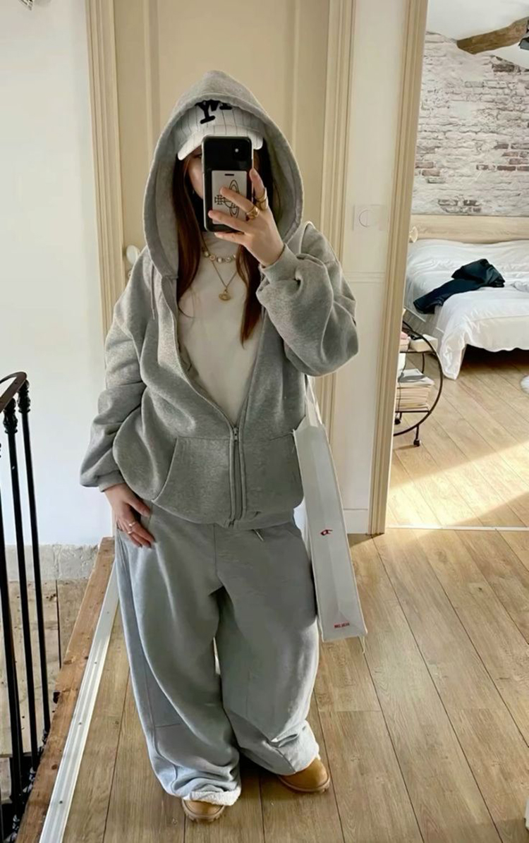 American Baggy Women Gray Swea - Men'S Fashion For 70 Year Old ulasan dan harga