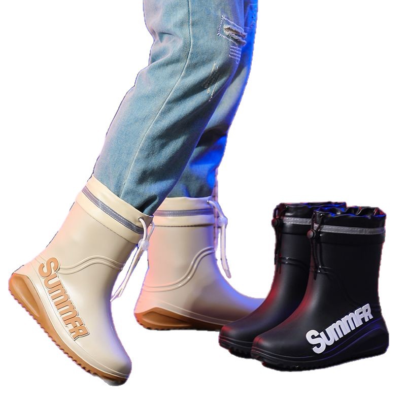Men's Lined Mid-Calf Rain Boot - Men'S Fashion Line ulasan dan harga